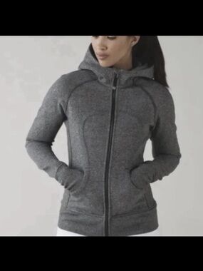 lululemon athletica Women’s Gray Full‑Zip Hooded Sweatshirt